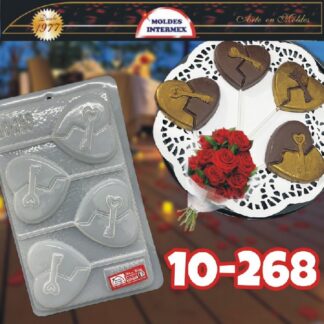 10-268 PALETA CORAZON CON LLAVE